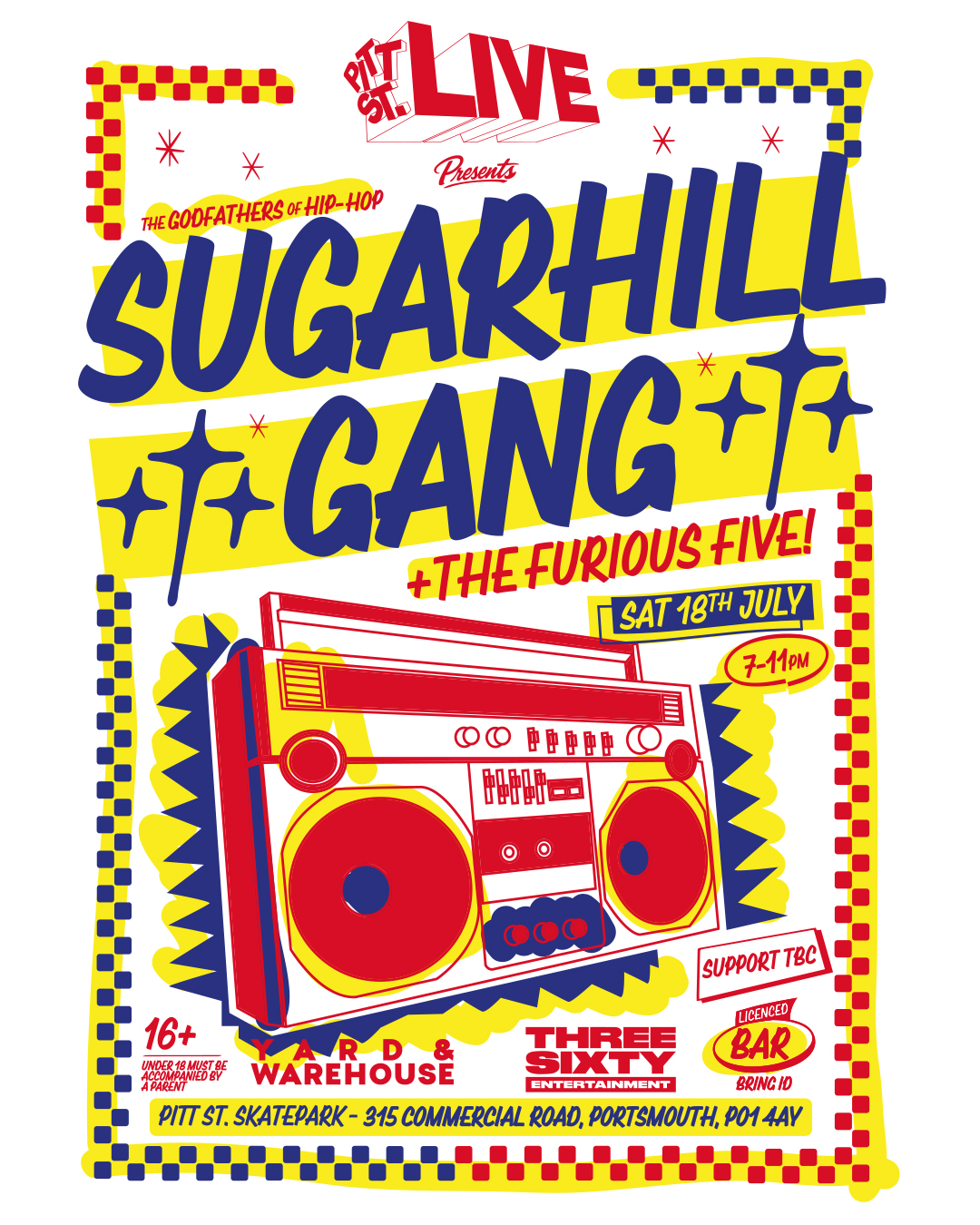 Sugar hill gang, the furious five, hip-hop, music event, pitt st. skatepark, pitt st. live, pitt street.